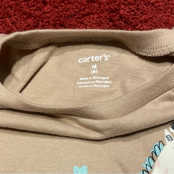 Giraffe print tan long sleeve tshirt - Picture 4 of 7